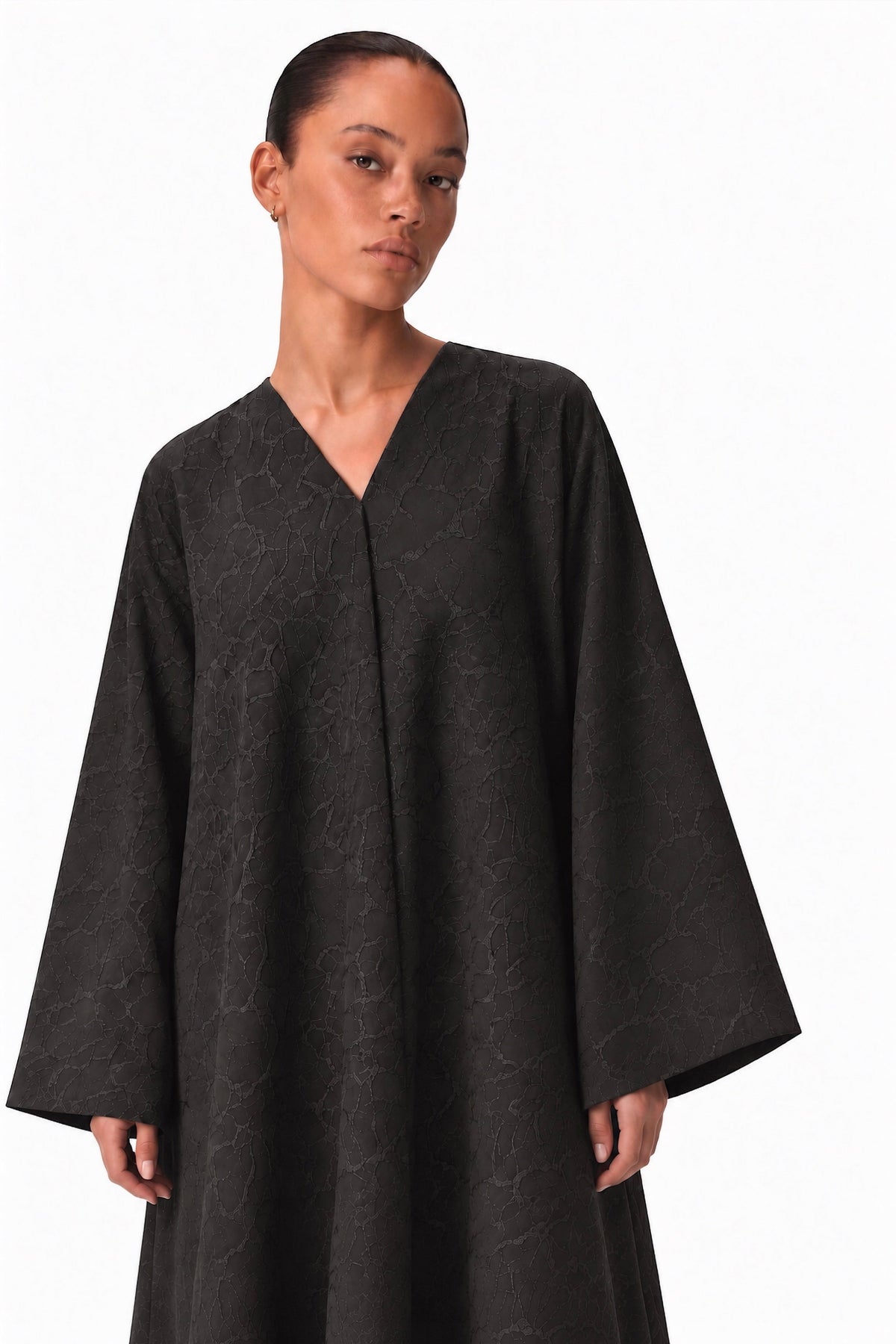Textured Open Abaya
