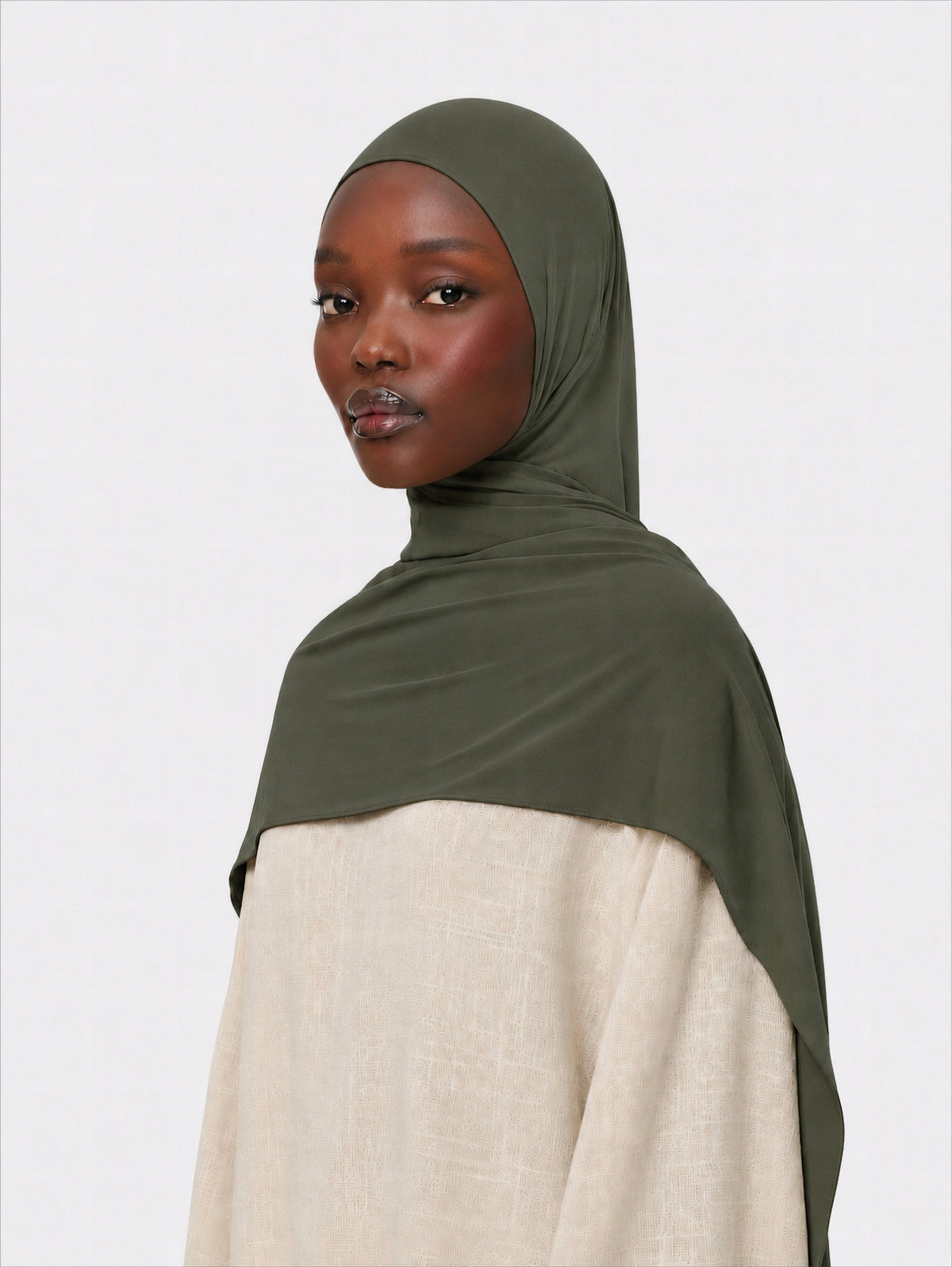 Premium Jersey Hijab Olive