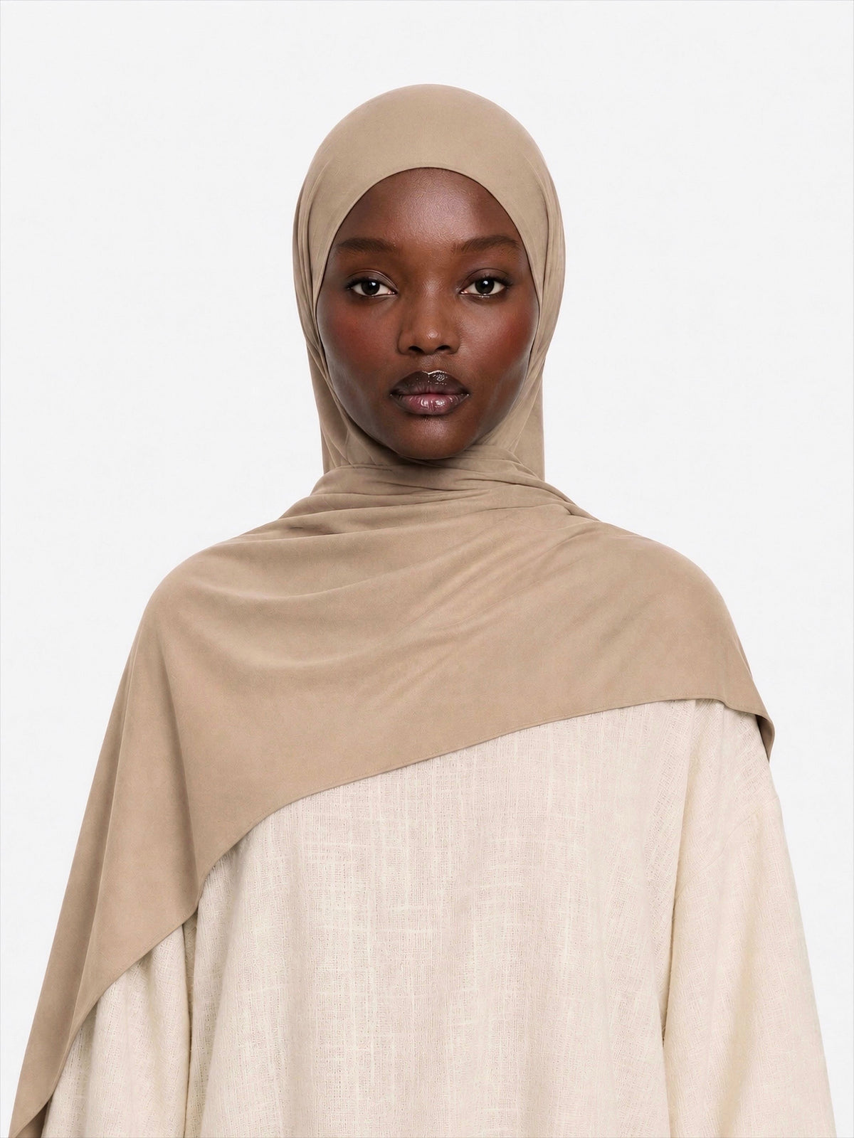 Premium Jersey Hijab Taupe