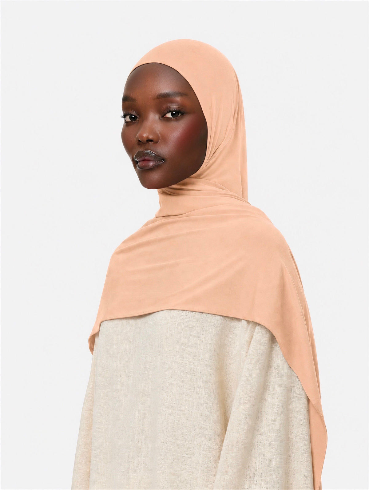 Premium Jersey Hijab Apricot