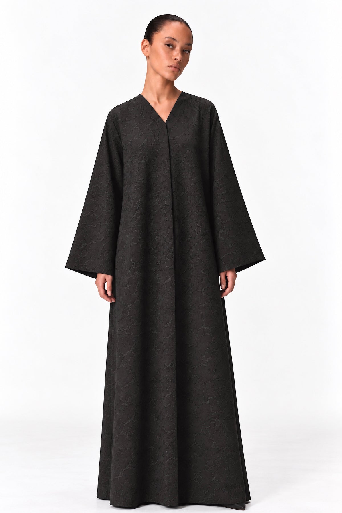 Textured Open Abaya