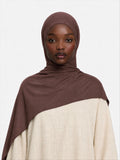 Premium Jersey Hijab Dark Brown