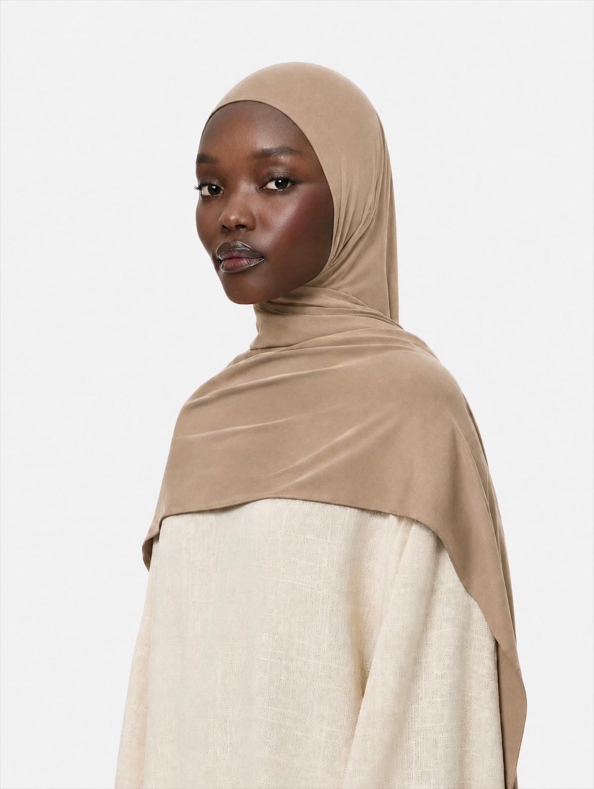 Premium Jersey Hijab Taupe